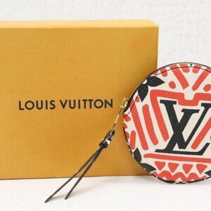 Louis Vuitton Monogram Crafty Round Coin Purse - Cream/Red IJ2230
